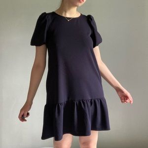 Drop Waist Navy Dress